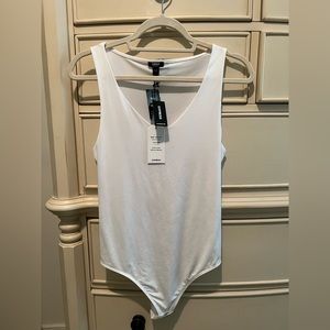 Express Body Contour Compression Bodysuit - White